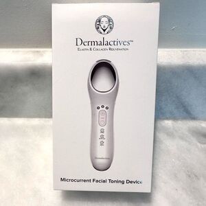 NWT Dermalactives Microcurrent Facial Toning Massager Device White
